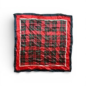 Joann Red and Green Plaid square Scarf 22”